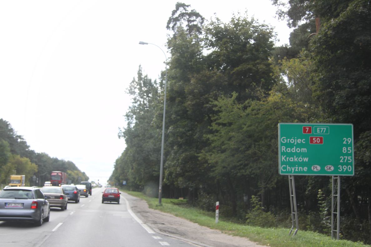 Route pour Cracovie